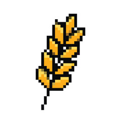 Fototapeta premium Pixel Art Stalk Of Wheat Icon