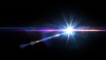 Abstract burst of light trails against dark