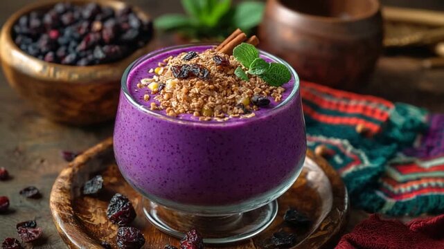 sweet and tangy mazamorra morada dessert video