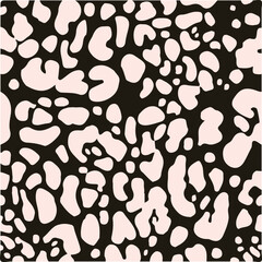 Leopard skin print, watercolor effect, black, brown, beige, and white gradients, overlapping elements, seamless pattern
