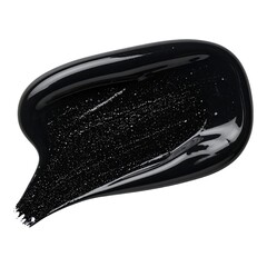 A smear of black liquid cosmetic product
