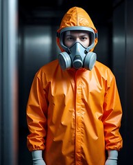 A man wearing PPE for work with safety 