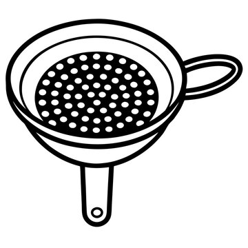 black and white funnel kitchen utensil clip art preview
