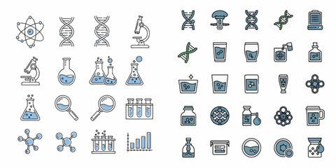 Comprehensive Collection of Science and Laboratory Research Icons