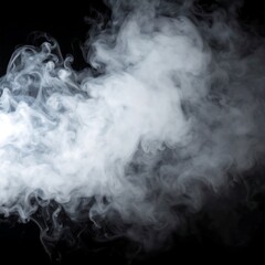 White smoke against black