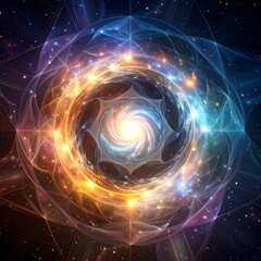 Abstract cosmic swirl design