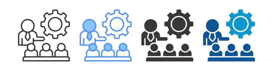 Briefing Icon Set Multiple Style Collection