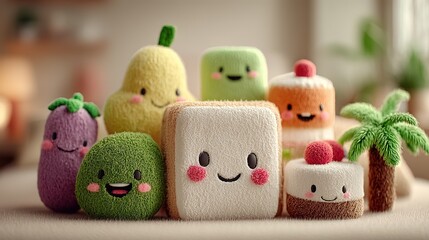 Cute Plush Food and Fruit Toys