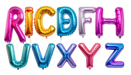 Colorful alphabet balloons