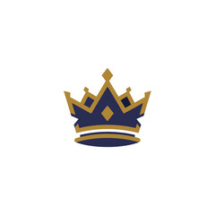 Obraz premium Gold-toned crown logo, simple and elegant design.