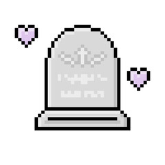 ピクセルアートなファンシー墓石⭐︎PNG