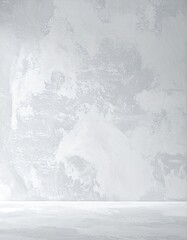 Fototapeta premium Light gray textured wall and floor