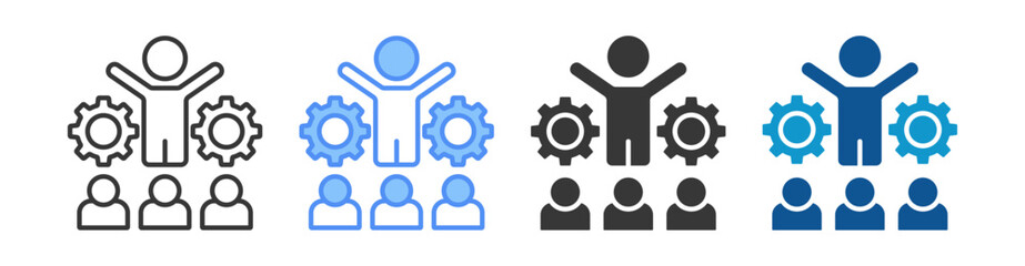 Leadership Icon Set Multiple Style Collection