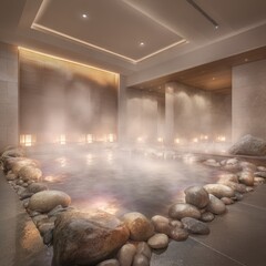 Modern spa pool interior
