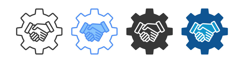 Obraz premium Collaboration Icon Set Multiple Style Collection