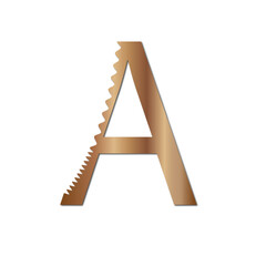 wooden alphabet letter a