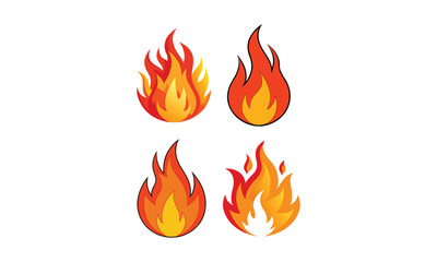 Fire Flame Icon Set