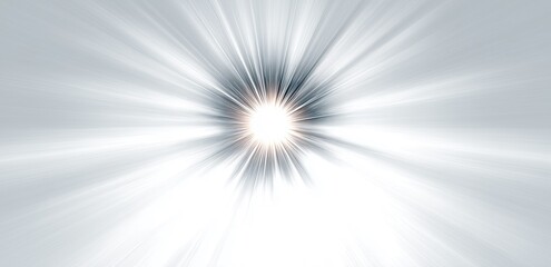 Abstract white light burst with glowing rays
