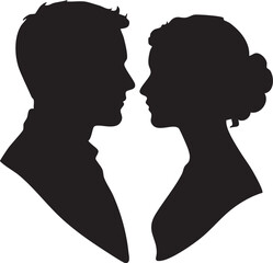 couple profile silhouette