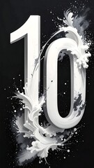 Abstract design of the number 10