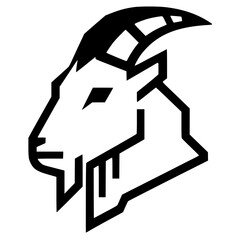 Modern goat logo silhouette