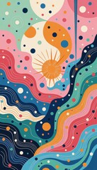 Abstract Colorful Wave Pattern Background Vector Illustration