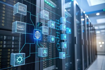 Businessman using USA world map interface 3D rendering on AI Generated