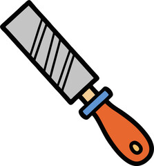 Simple Cartoon Illustration of a File Tool