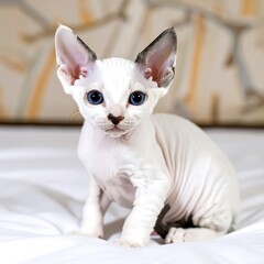 Cute white kitten
