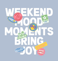 Slogan graphic with patches illustration for kid t-shirt and other uses, vector graphic print