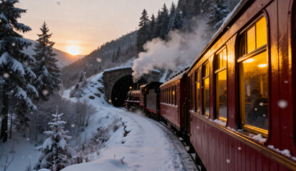 train in the winter