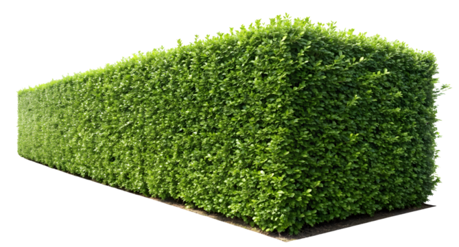 Green hedge on transparent background - Powered by Adobe