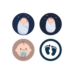 baby icons set