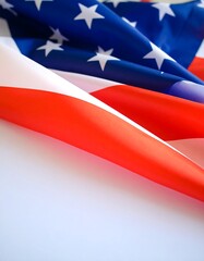 American flag draped