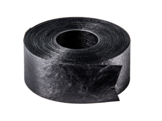 Durable black tape for crafting and home repairs on a transparent background, cut out