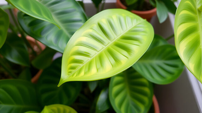 Philodendron,  araceae or lemon lime philodendron or  philodendron lemon lime or Philodendron sp or yellow philodendron