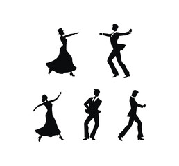 silhouette of a couple dancing at a party

