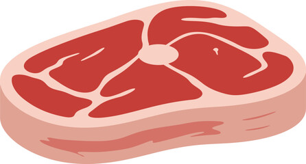 Raw steak cut fresh red meat with marbling texture juicy delicious protein source for grilling cooking and healthy eating isolated on transparent background