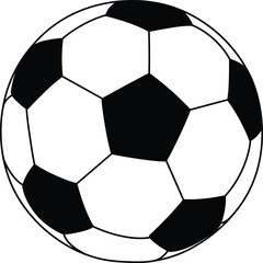 Classic black and white soccer ball design sports equipment recreation game play outdoor activity athletic fun isolated on transparent background