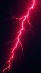 Crimson lightning bolt, jagged, black backdrop, bolt, fantasy