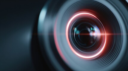 Smartphone Camera Lens Macro with Neon Glow