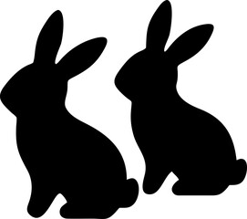Fototapeta premium rabbits silhouette