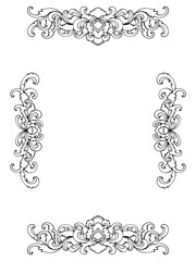 decorative frame with floral elements
