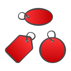 Set of blank tag vector design