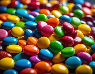 Obraz premium Colorful Candy Pile Close Up