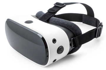 Virtual reality glasses isolated on white or transparent background