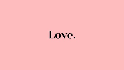 TEXT - LOVE with Pink background