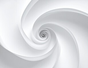 Fototapeta premium Abstract spiral design in white