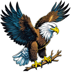 Fototapeta premium Minimal Vector eagle Design – Elegant Silhouette Illustration on a white background 