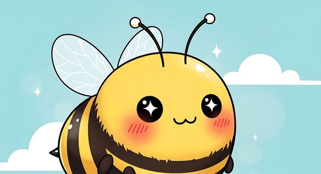 Cute bee character.